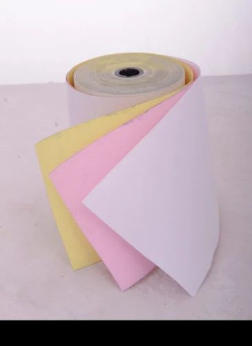 3 Ply Carbonless Paper Rolls., For Pos, Size: 75mm X 70mm