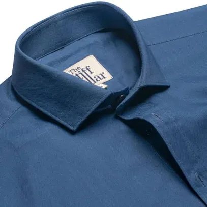 Aegean Blue Twill Half Sleeves Shirt, XL(44)