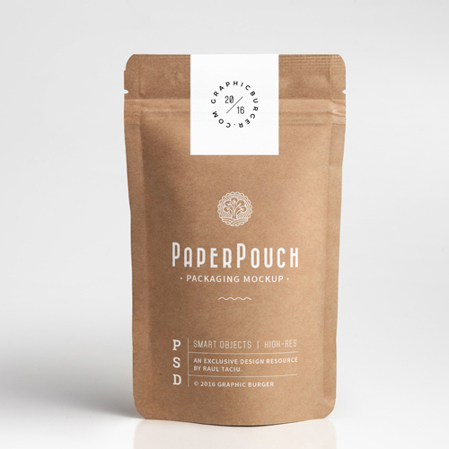 Brown Paper Packaging Pouch