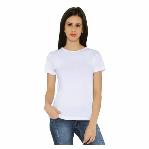 Half Sleeve Round Neck T Shirt for Women - PRAHA Feminine, 170 Gsm, Size: XS-2XL