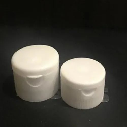 White Plastic Flip Top Bottle Cap, 24 mm