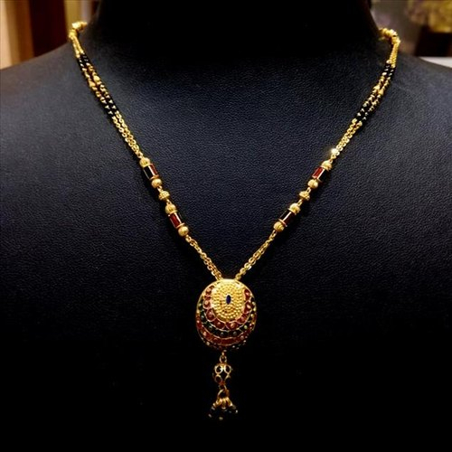 Jewels Box Kundan Style Pendant Thick Chain Mangalsutra