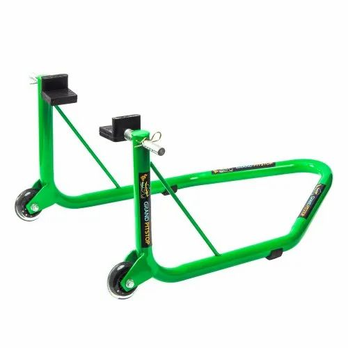 Grand Pitstop Universal Rear Paddock Stand for Bike with Swingarm Rest (Green)