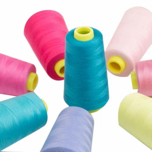 Dyed Multicolor Cone Polyester Threads