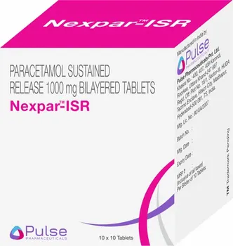 Pulse Pharmaceuticals 1000mg Nexpar ISR- Paracetamol Sustained Release, For Headache, Alu Alu 10*10