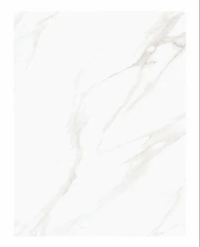 Accord White Glazed Vitrified Floor Tiles, 2x4 Feet(60x120 cm), Glossy