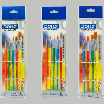 DOMS Colormate Brushes Sets Set of 5 Round Brushes