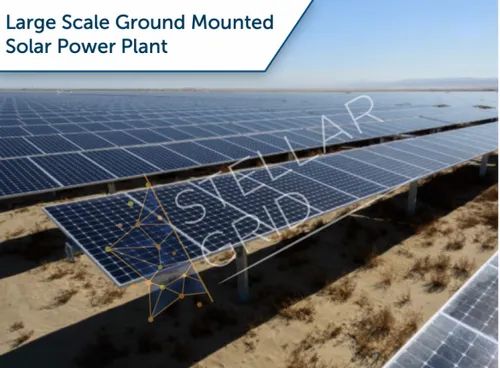 Stellar Grid 50MW Large Scale Ground Mounted Solar Power Plant, for Industrial