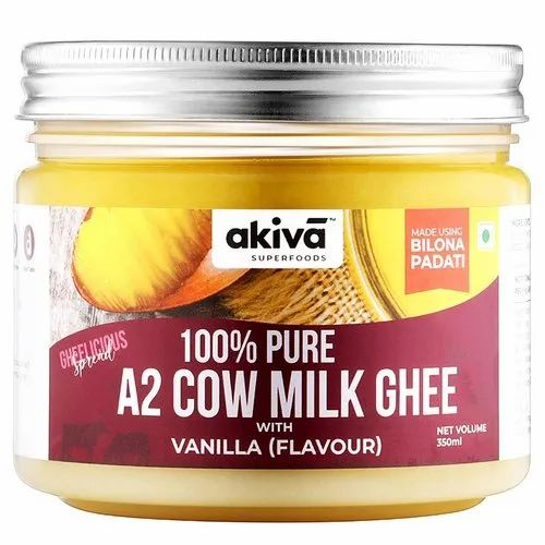 A2 Cow Ghee from Grass-Fed Desi Sahiwal Cow's Milk, 350ml - Vanilla Flavour