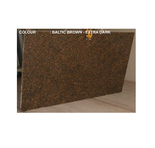 Aro Baltic Extra Dark Brown Granite Slab, Thickness: 5-10mm
