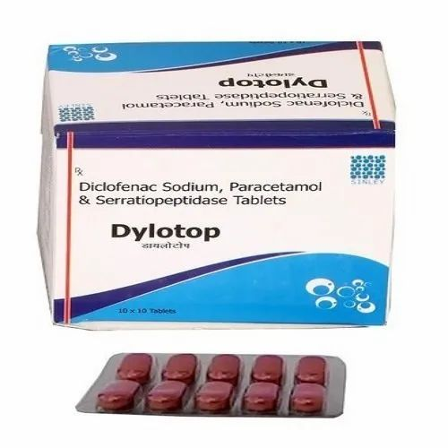Dylotop Pain Relief Tablets, Packaging Size: 10*10 Alu/Alu