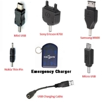 Callmate USB And 5-In-1 Emergency Charger Blue
