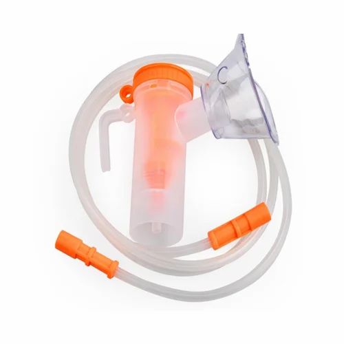 Transparent, Orange Nebulizer Cup Inhaler Face Mask