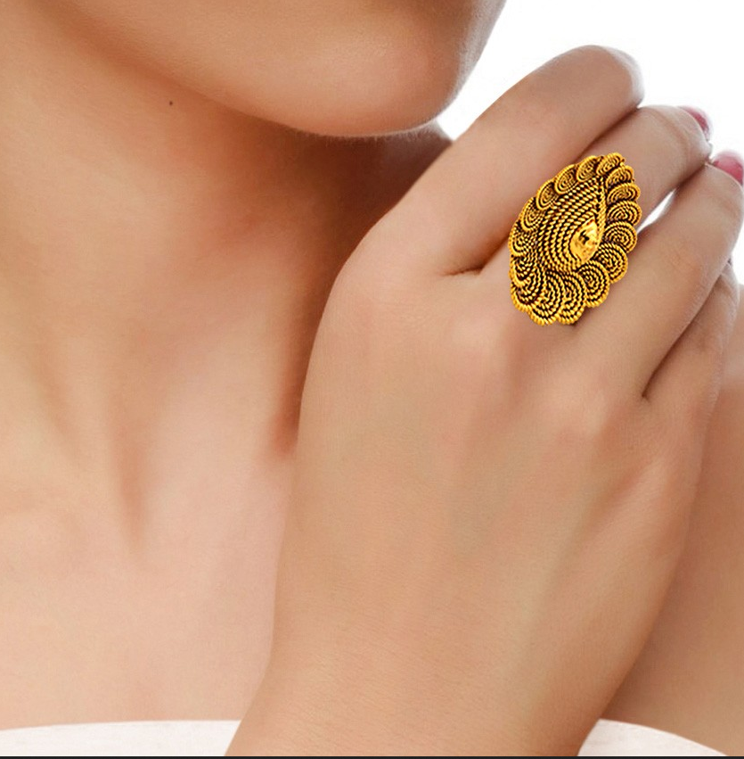 Rasrawa Sia Gold Plated Ethic Wear Finger Ring 17856