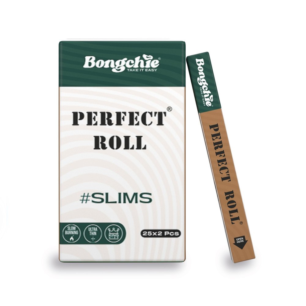White And Brown Bongchie Perfect Roll SLIM Pre Rolled Smoking Cones, GSM: 13.8 GSM