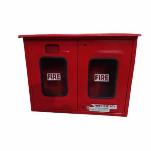 Mild Steel Double Door Fire Hose Box, Size: 18 X 18 X 10 Inch
