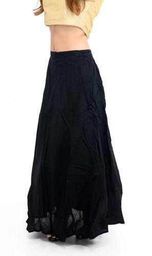 Vedic Plain Black Skirt 860, Free