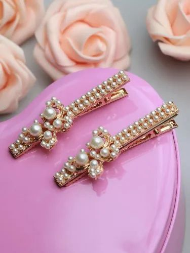 Prita Pearl Studded Butterfly Hair Pin Set