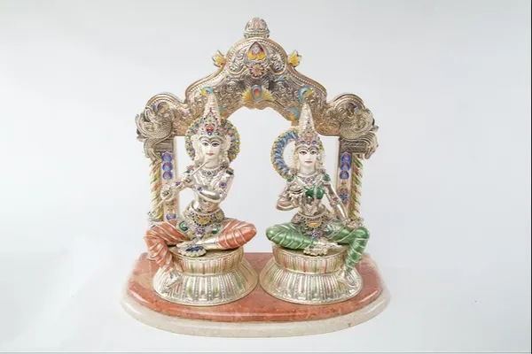 Golden Silver God Idol, Packaging Size: 1 Pair