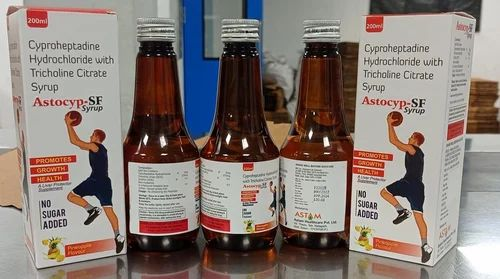 Cyproheptadine Hcl Tricholine Citrate Syrup, For Clinical, Packaging Type: Bottle