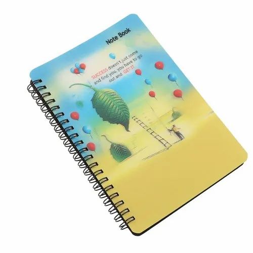 PRINTMAN Spiral Bound 3D Rectangle Writing Notebook, For Office, Size: 10 X 6 Inch