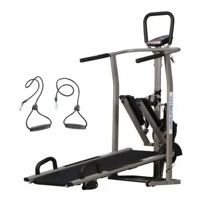 Telebrands 5 in 1 Manual Treadmill for Gym, 42L X 13.5W Inch