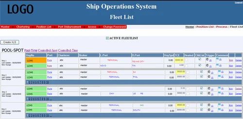 Solutions-Ship Operations Software Service