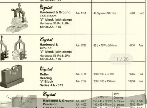 Black Steel Roller Bearing V Blocks