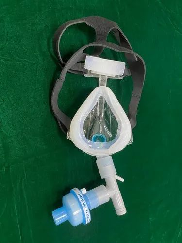 Transparent PVC Ventilator mask, For Hospital, Size: Medium