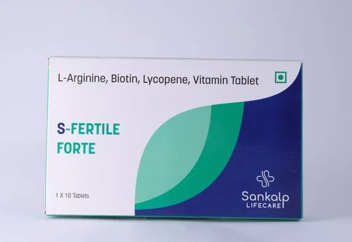 S-Fertile Forte L Arginine Tablet, Packaging Type: Box, Packaging Size: 1 X 10 Tablets