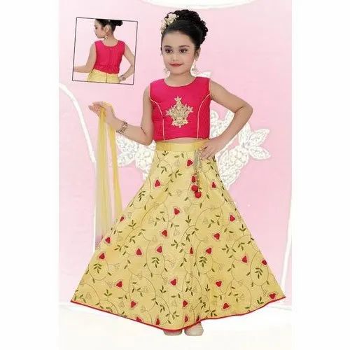 Embroidered Girls Designer Party Wear Lehenga, Size: 24-38