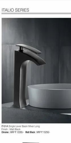 Ceramix Tall Body Pvd Single Lever Basin Mixer Long, For Bathroom Fittings