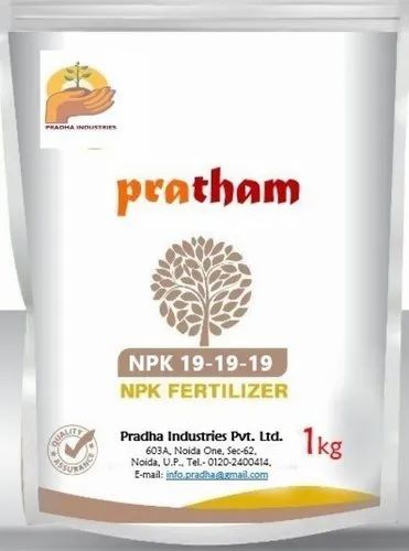 NPK 19-19-19 Fertilizer 1kg, For Agriculture Use, Pack