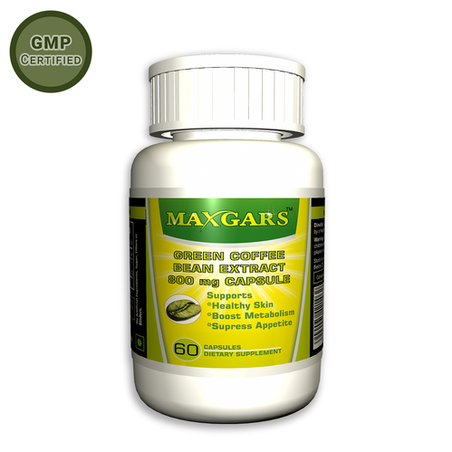 MaxGar Green Coffee Beans Extract (800 Mg) - 60 Veggie Capsules