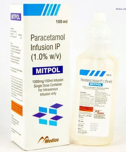 Mitpol Paracetamol Infusion IP, Packaging Type: Box, Packaging Size: 100ml