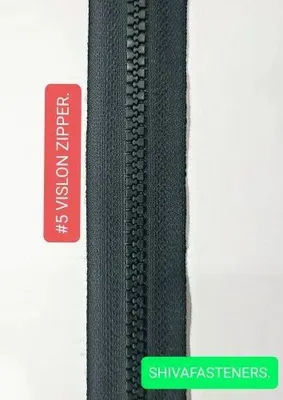 For Jacket Black Plastic Zippers