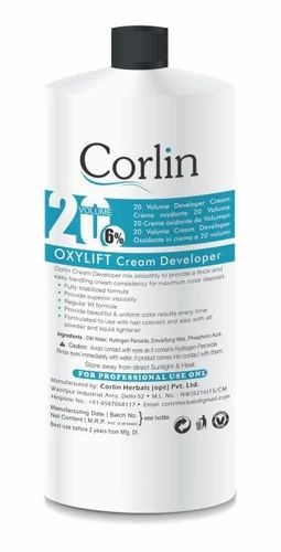 Corlin Cream Developer 20 Volume, Pack Size: 250ml, 450ml & 1000ml, for Personal