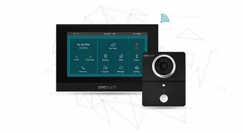 Touchscreen Black Onetouch 7" Video Intercom System With Mobile Access, For Home