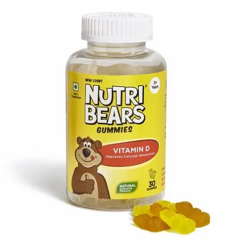 NutriBears Vitamin D Gummies, Pack of 30, 400 Iu Per Gummy