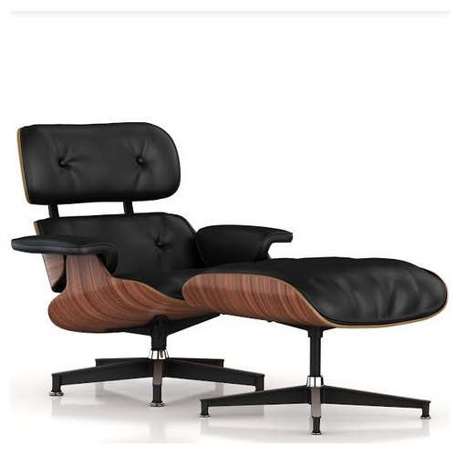 Veneer Black Herman Miller Eames Lounge Chair and Ottoman