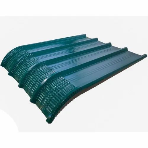 Green Aluminum Roofing Crimp Curved Sheet, 0.45 mm