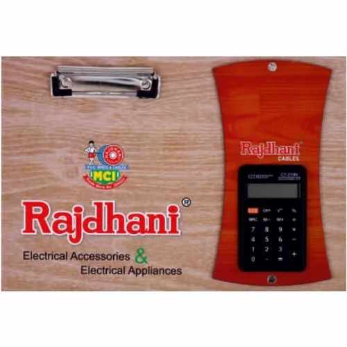 Rajdhani Plastic Clip Board With Calculator, Size: 8.75"*12.75"
