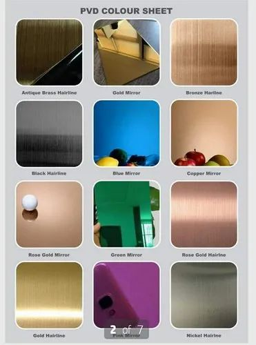 Pvd Color Coated Stainless Steel Sheets, Thickness: 1-2 mm