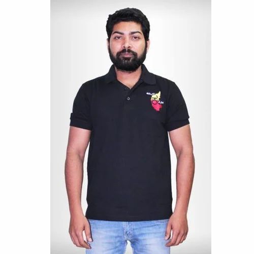 Cotton Casual Wear Mens Black Promotional T-Shirts