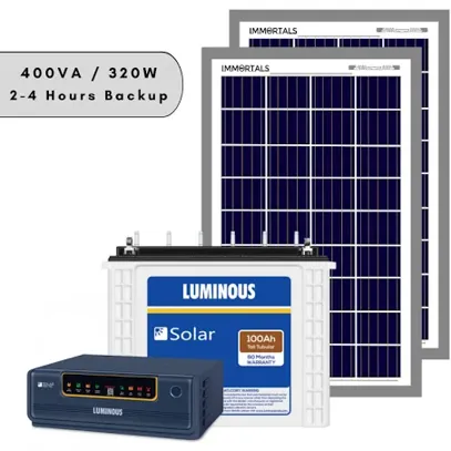 Solar 400VA Off-Grid | 2-4 Hours Backup | Ac Load 320W