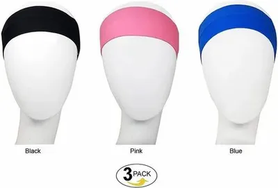 Evogirl Headband Cotton Elastic  for Yoga, Sports, Dance, Headwrap,for Women/Girls (Pack of 3)