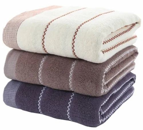 Jindal Cotton Stripe Bath Towel, For Bathroom