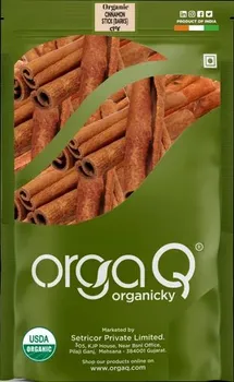 OrgaQ Organicky Organic Cinnamon / Dalchina(Taj) Stick - 100g, For Spices, Packaging Type: Packet