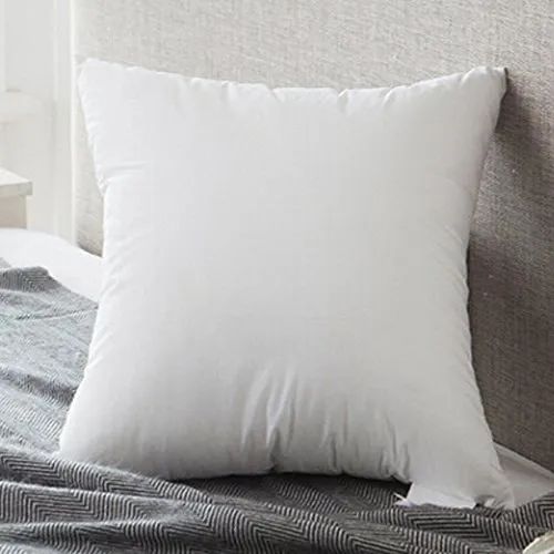 White Basic Square Cushion Contourbed Polyester Fibre Cushion Insert, Shape: Square