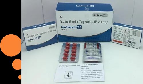 ISOTROSIL-20 API Acne Removal Isotretinoin 20mg Softgel, Dose: 2 Capsule Each Day